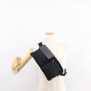 GUCCI GG Canvas Waist bag Black Silver